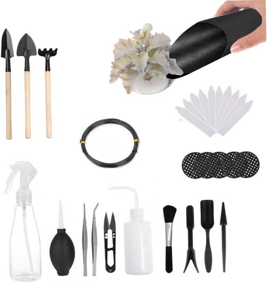 Mini Tuingereedschap Set - Bonsai Gereedschap - Planten Verzorgen - 16 Delige Set - 20 x 10 x 10 cm van MINI — afbeelding 2