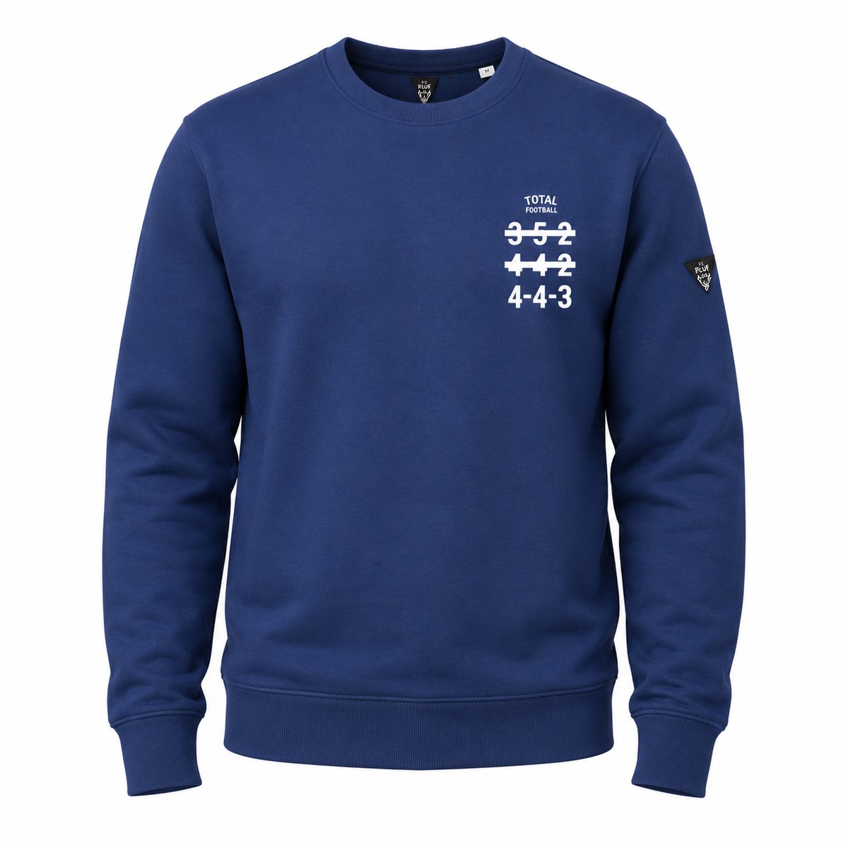 FC Kluif - Total football '4-4-3' Sweater - Royal Blauw - Maat XXL - Regular fit - Premium