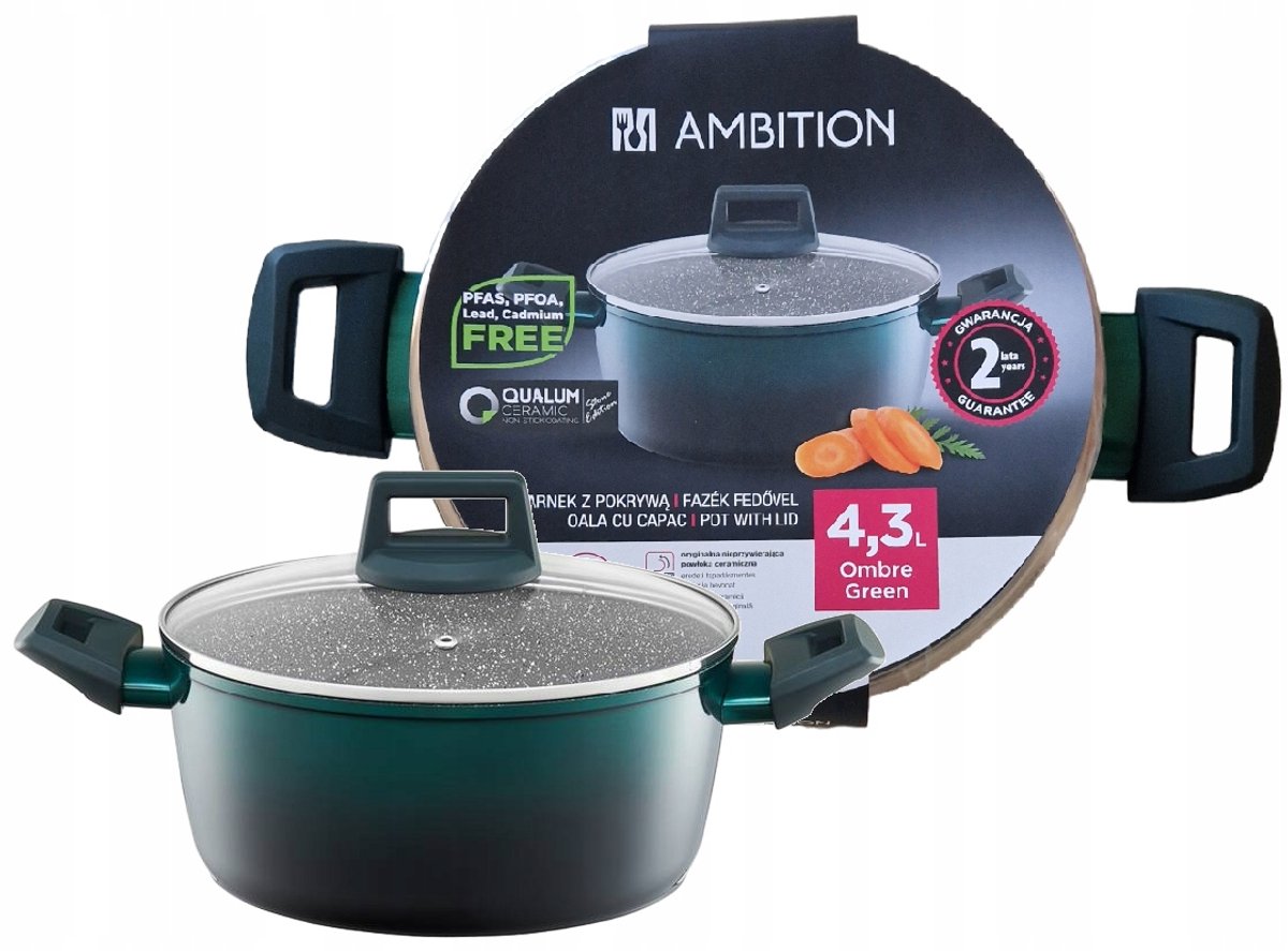 Ambition Ombre Green Pan 24cm 4.3L - Geschikt voor Inductie