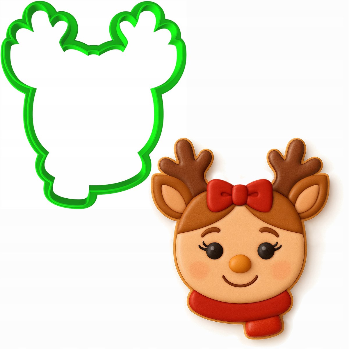 Koekjesvorm Kerst Rendier 8cm - Perfect voor Koekjes en Peperkoek