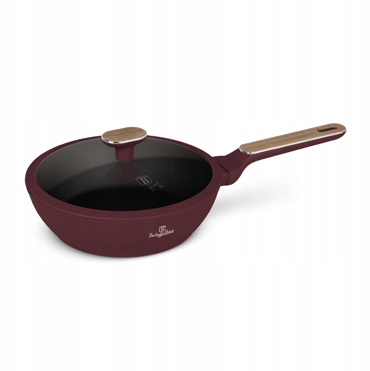 Frituurpan met deksel 24 cm - Leonardo Nordic Mat Bordo
