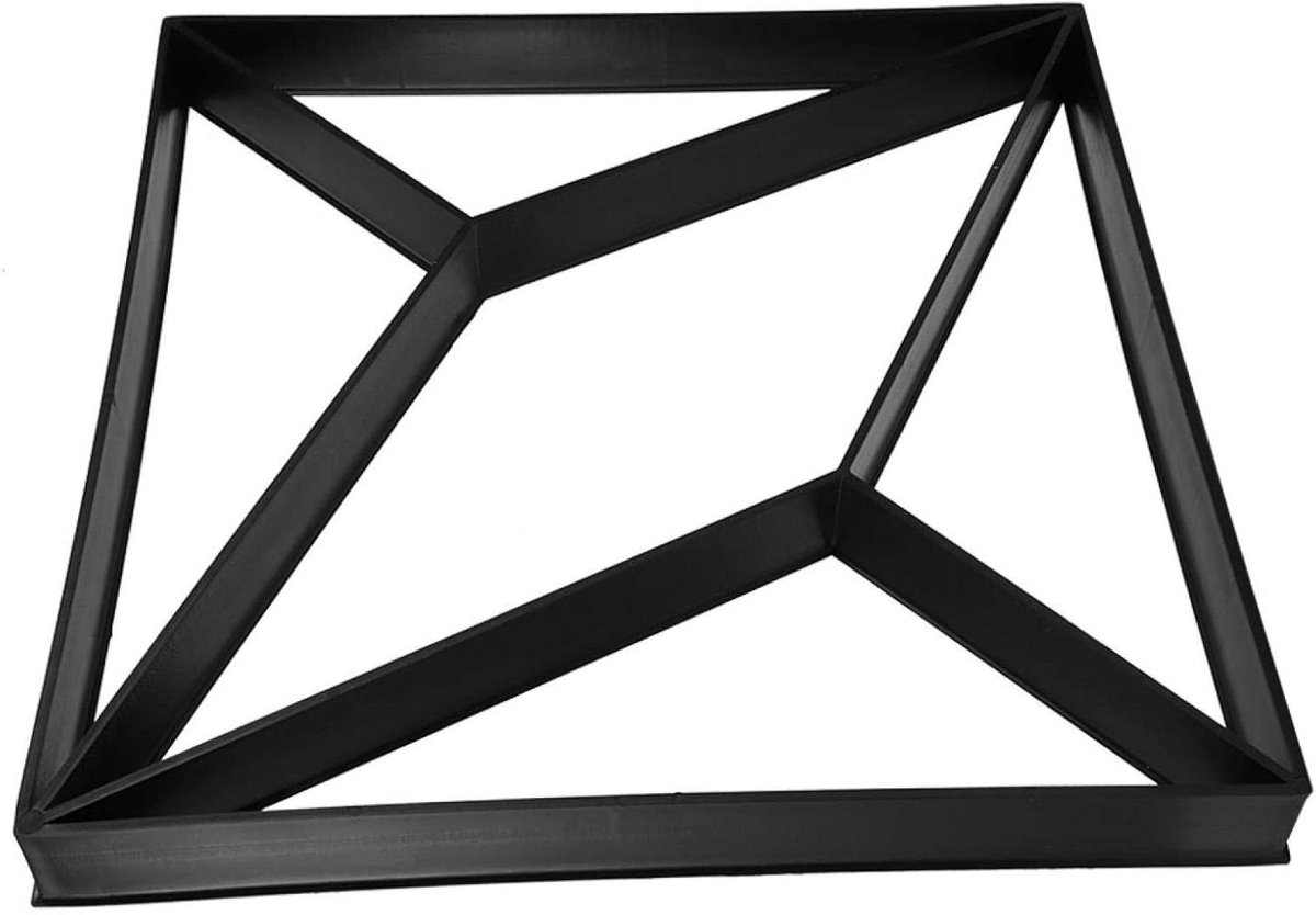 Bestratingsmal Vloertegel - DIY Vorm - Tuin Decoratie - Herbruikbaar Plastic - 40.5x40.5cm - Zwart