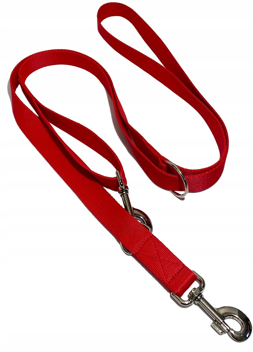 Verstelbare Hondenlijn 135-250 cm / 30 mm Breed - Rood