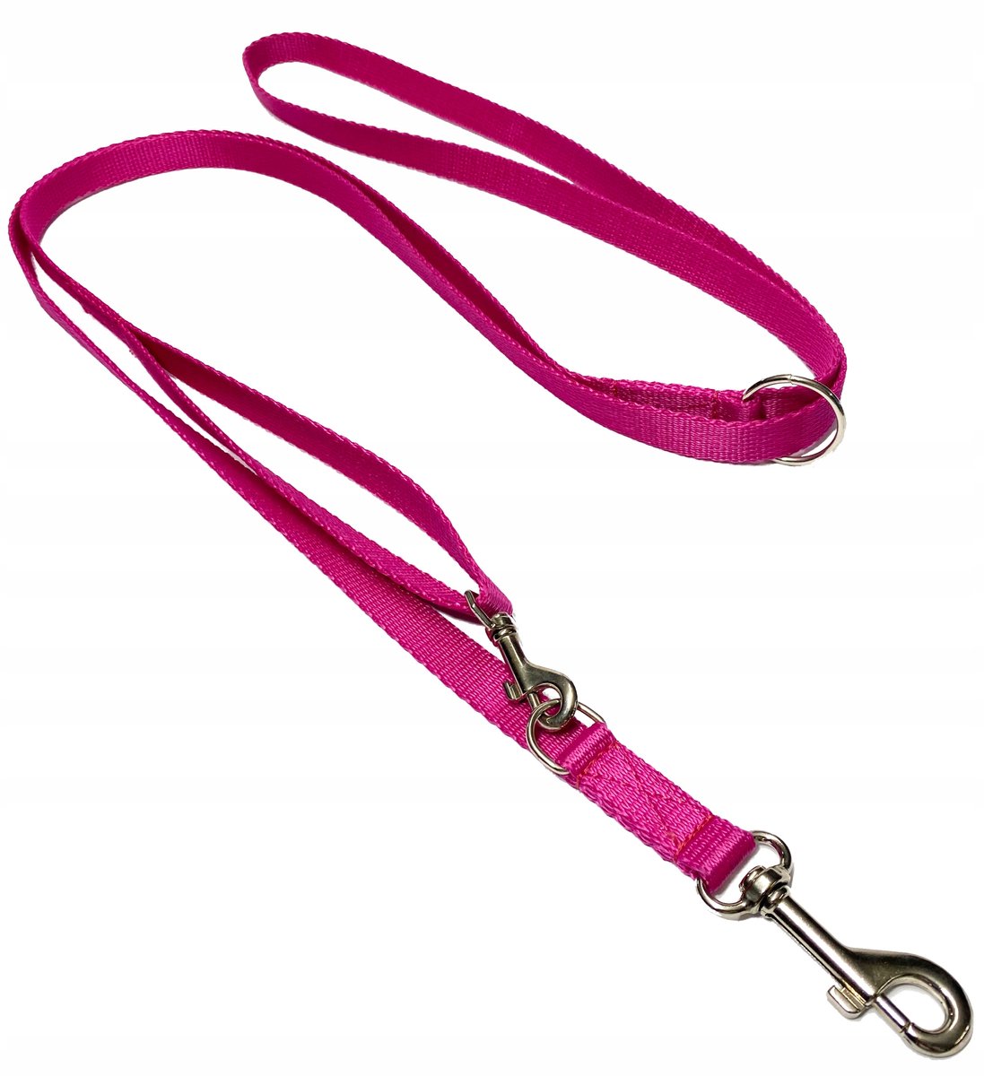 Verstelbare Hondenlijn 135-250 cm, 16 mm breed, Fuchsiaroze