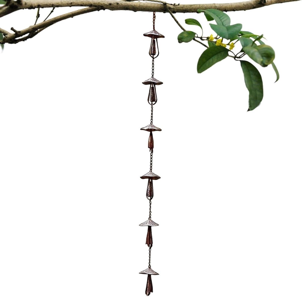 Regenketting - Waterafvoer - Tuin Decoratie - Roestvrij Metaal - 130 cm - Zwart