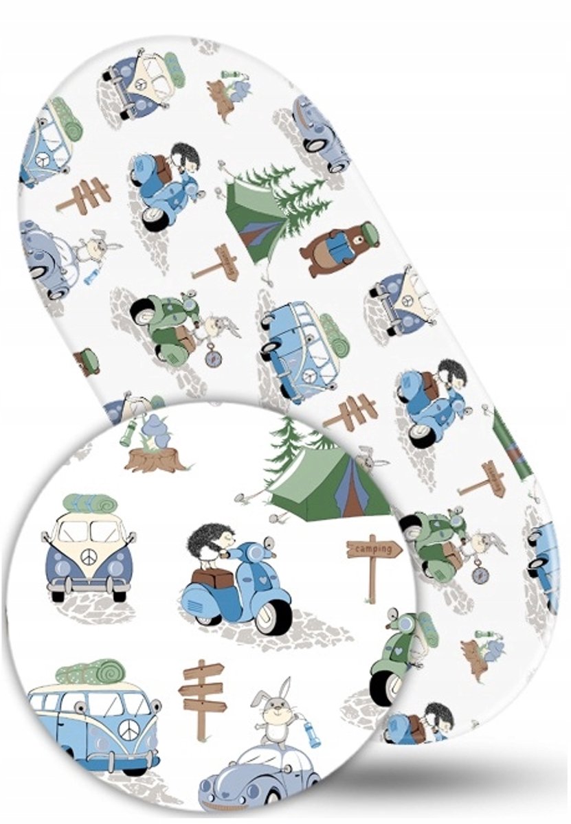 Babymam Hoeslaken Kinderwagen 38x80cm Katoen met Elastiek