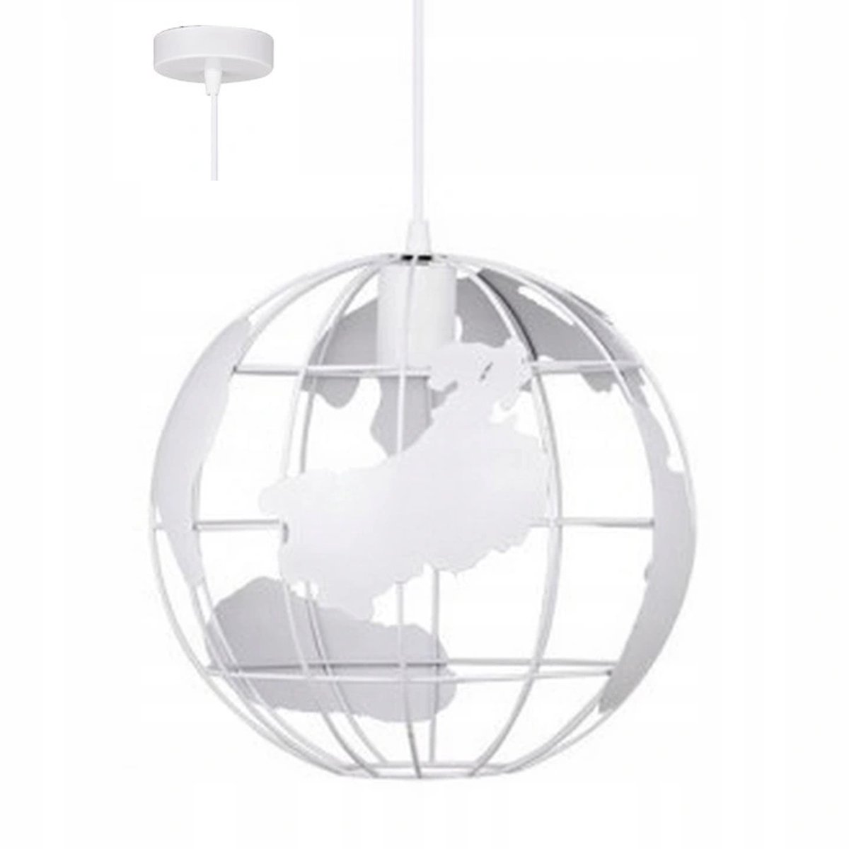 Globus Hanglamp Metaal Wit - Stijlvolle Verlichting voor Elke Ruimte