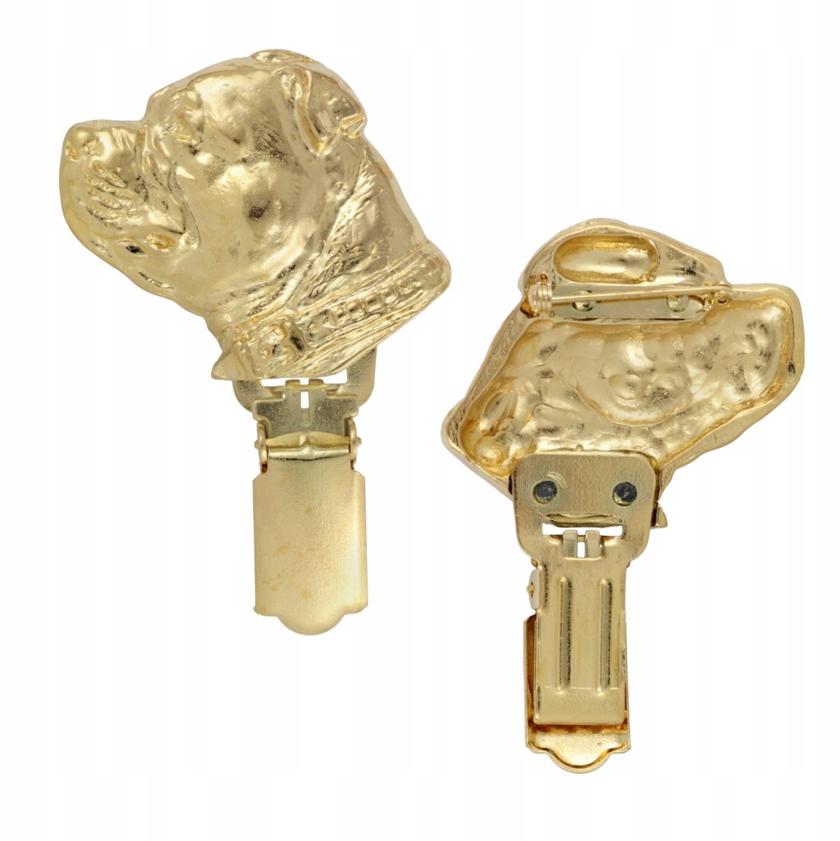 Vergulde Staffordshire Bull Terrier Brosche met Clip - Ideaal voor Hondenshows