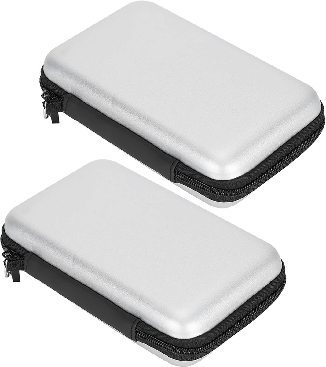 ZEYNOMAX- Opbergtas Draagbaar - 2 Stuks - EVA Harde Tas - Geschikt voor 3DS XL/LL/Switch - 8 Gamekaartsleuven - Schokbestendig - Gameconsole Tas