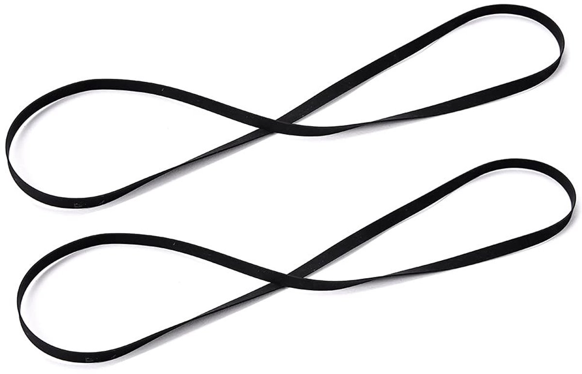 JHUBERS- Riemen voor Platenspelers - Hoogwaardig Rubber - 2 Stuks - Duurzaam - Geschikt voor Riemaangestuurde Platenspelers - Lengte 200 mm - Platenspelerband