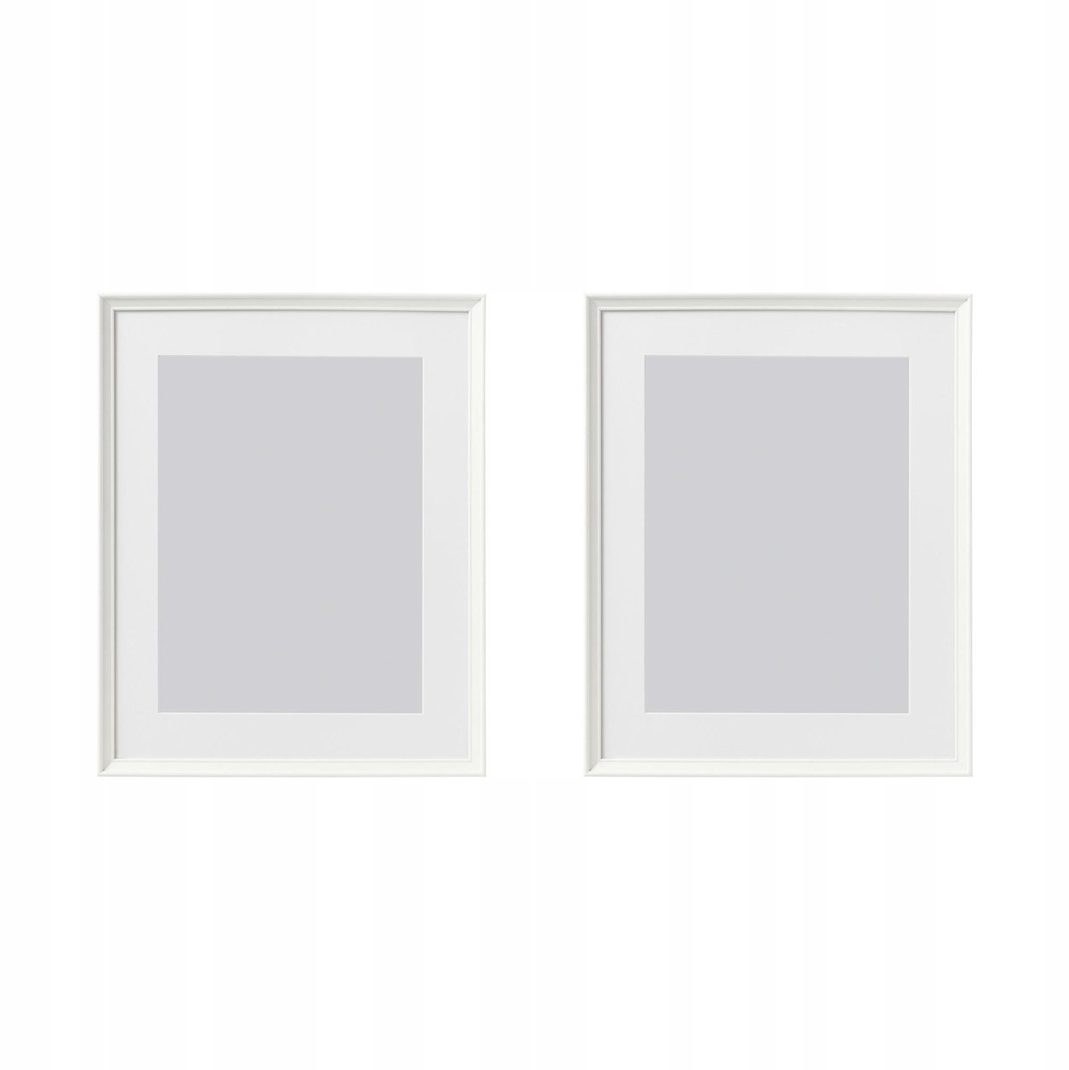 2x KNOPPÄNG Fotolijst Wit 40x50 cm met Passepartout