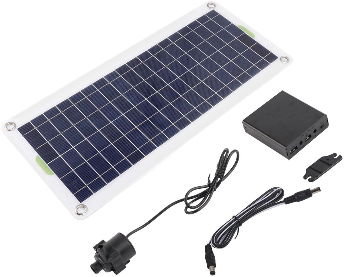 ZEYNOMAX - Waterpompset op zonne-energie - Zonnepomp met fonteinfunctie - Duurzaam en energiezuinig - Standaard model - Geschikt voor tuin en vijver...