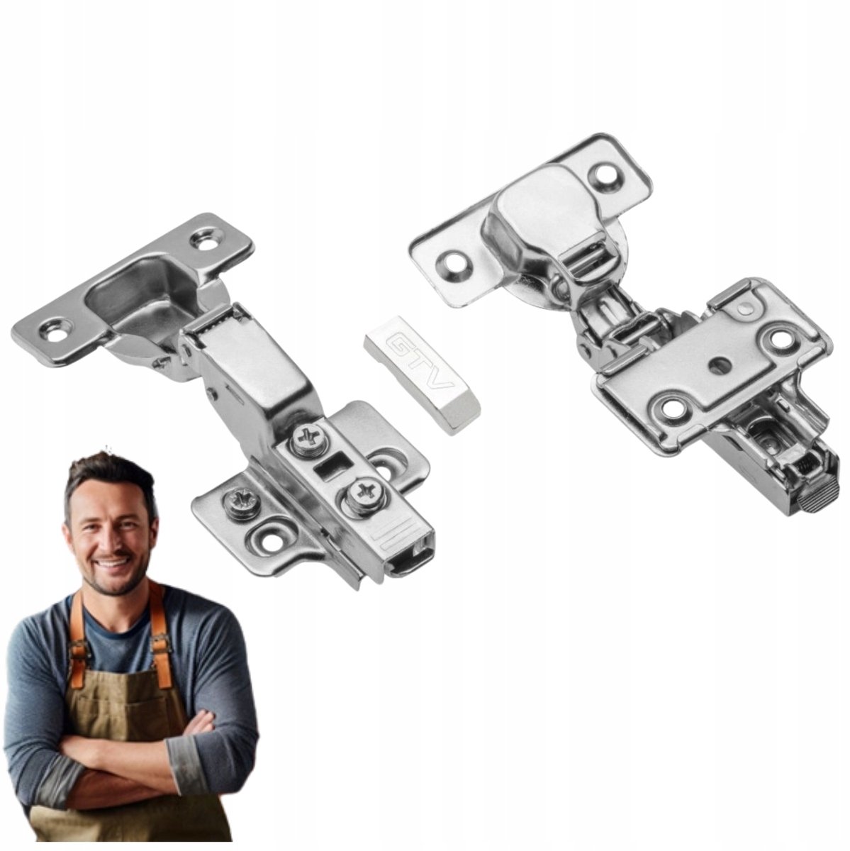GTV SOLID PLUS Keukenkastscharnier met soft-close en geleider
