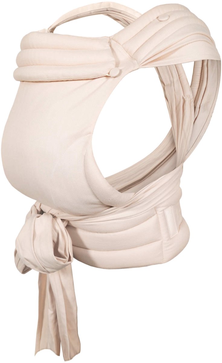 AeroMoov Ergonomische Half Buckle Draagzak - Babydrager - vanaf geboorte tot peuter (3,5-22 kg, 56-98 cm) - Chevron Cream