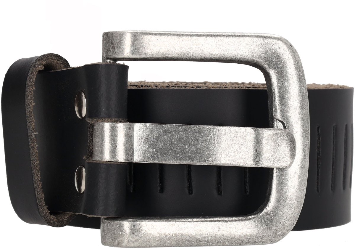 Hide & Stitches Frisco Lederen Heren Riem - 4 cm - maat 95 - Zwart