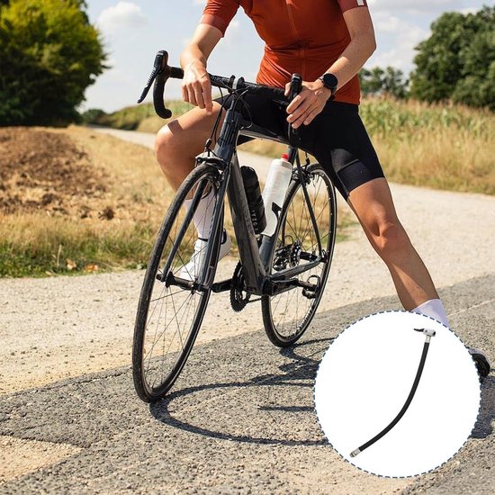 Bandenpomp Slang - Luchtpomp Adapter - Banden Oppompen - Universele Compatibiliteit - 2 stuks 37 cm - Zwart — afbeelding 4