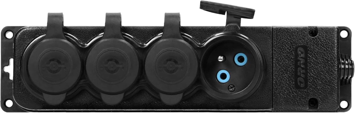 Waterdichte Stopcontact Splitter voor Buiten - 4 Stopcontacten IP44 - Slagvast en Onbrandbaar