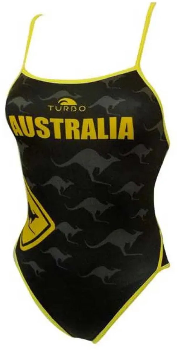 Turbo Australia Kangaroo Signal Zwemkleding Zwart L Vrouw Black