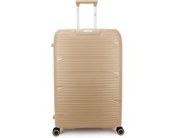 Decent EXPLORER Spinner TSA Reiskoffer 106 liter - Grote maat koffer 77 × 52,5 × 29,5 cm - Reiskoffer met wielen - Lichtgewicht koffer - Champagne