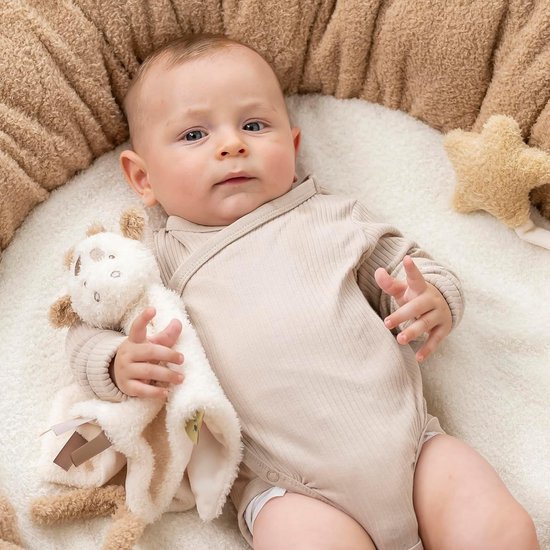Knuffeldoek Giraf - Zachte knuffel - Baby comfort - Machinewasbaar - 39 cm - Ecru — afbeelding 2