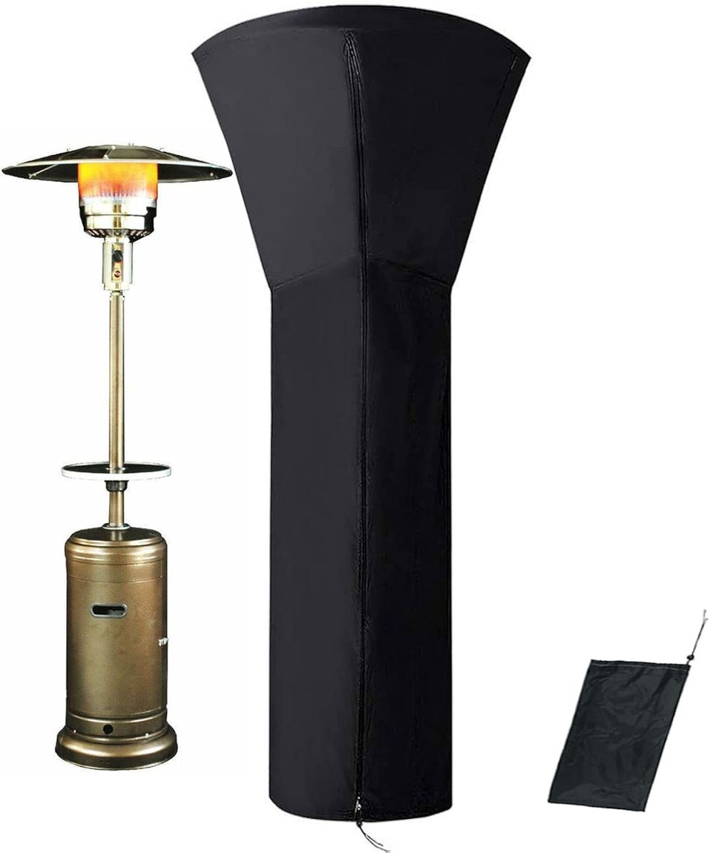 Terrasheaterhoes - Buitenverwarming beschermhoes - Bescherming tegen weer - Waterdicht Oxford stof - 228x106x70cm - Zwart