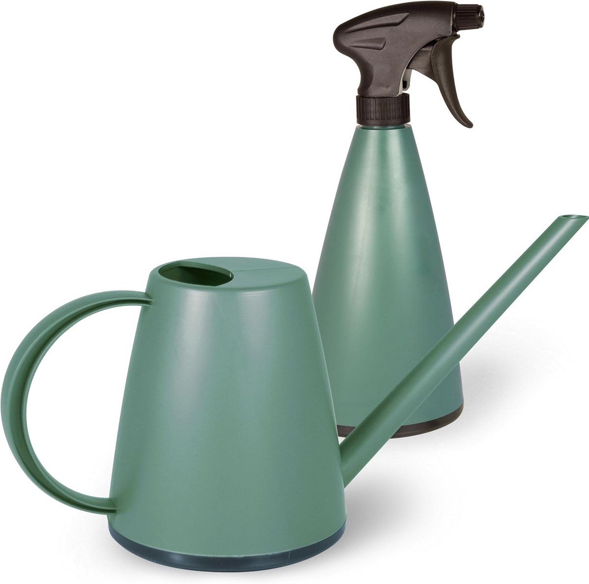 Gieter en Handverstuiver Set - Plantenspuit Set - Planten Verzorgen - Verstelbare Sproeikop - 1L en 079L - Groen