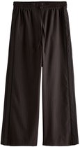 Next - Dames - Broek met wijde pijpen en strepen aan de zijkant, petite - Petite - Bruin