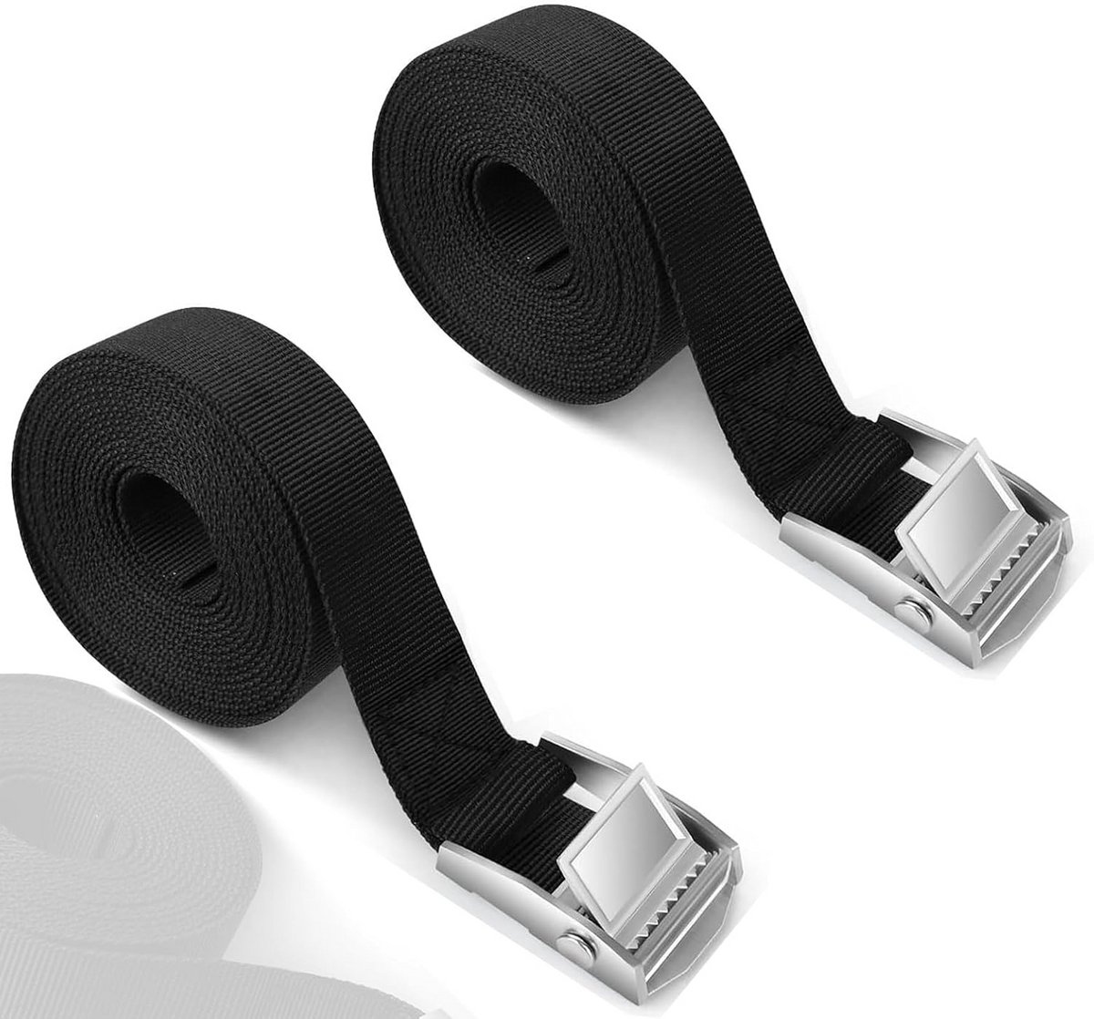 Spanbanden Set - Vastzetbanden - Bagage Vervoeren - Eenvoudige Spanner - 3 Meter - Zwart