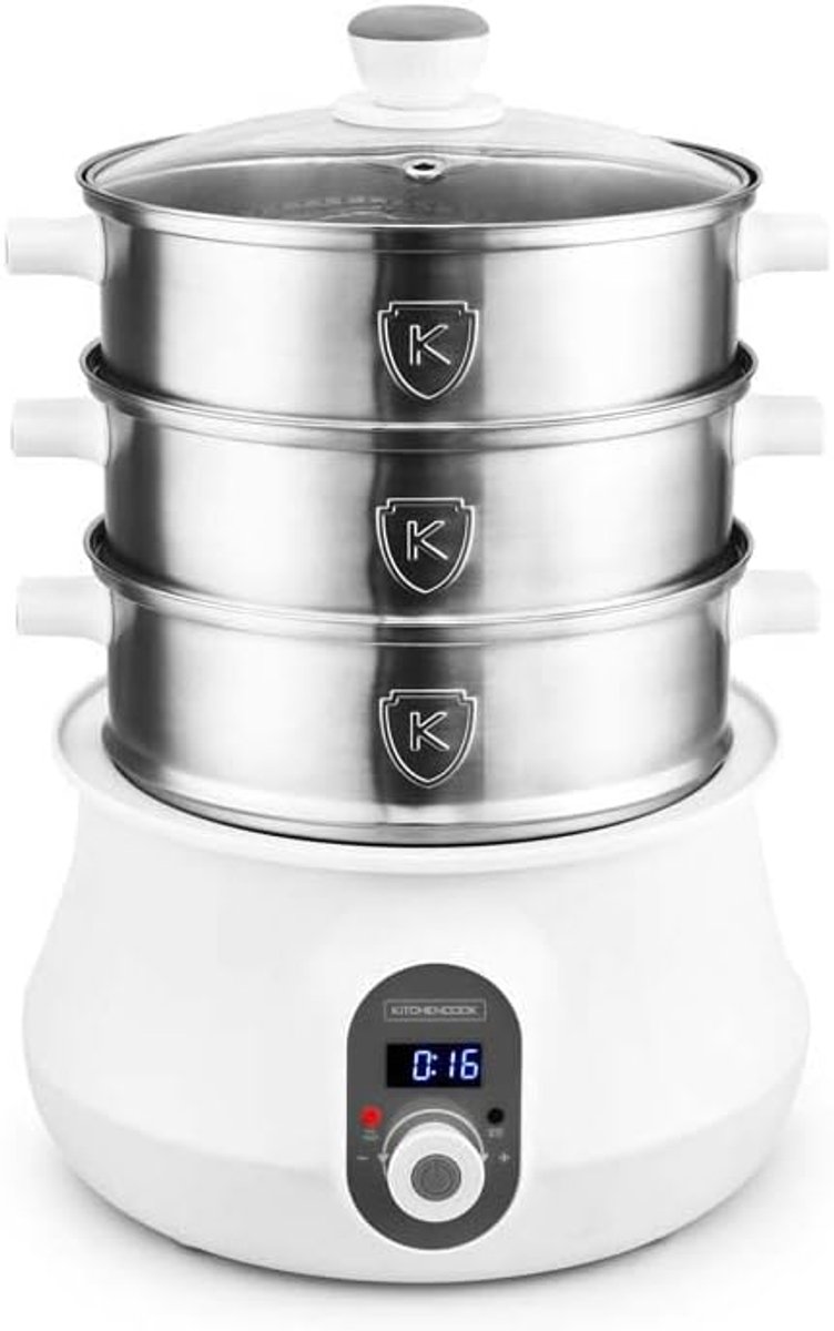 Stoompan Couscouspan Kookgerei Gezond Koken Multifunctioneel 3 Vakken 9 Liter Wit