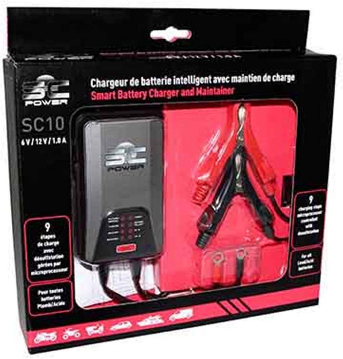 Acculader - Druppellader - Accu Onderhoud - 6/12 Volt - 5-20 Ah - Zwart