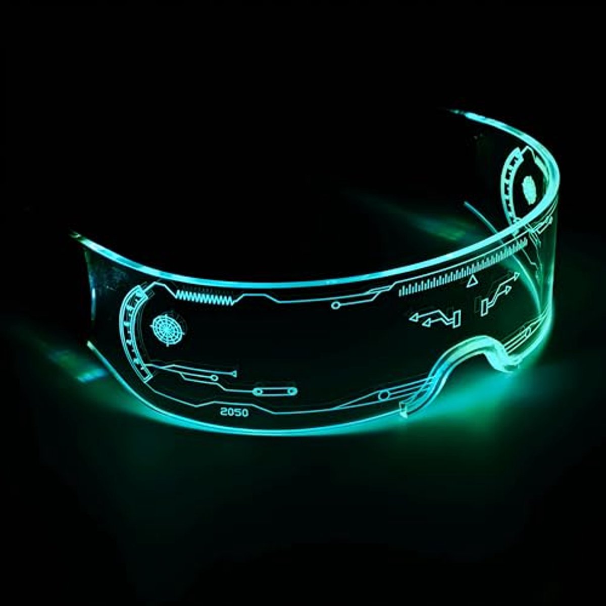 LED Bril - Feestbril Lichtgevend - Feestelijke Verlichting - 7 Kleuren 4 Modi - 27 x 20 cm - Multicolor
