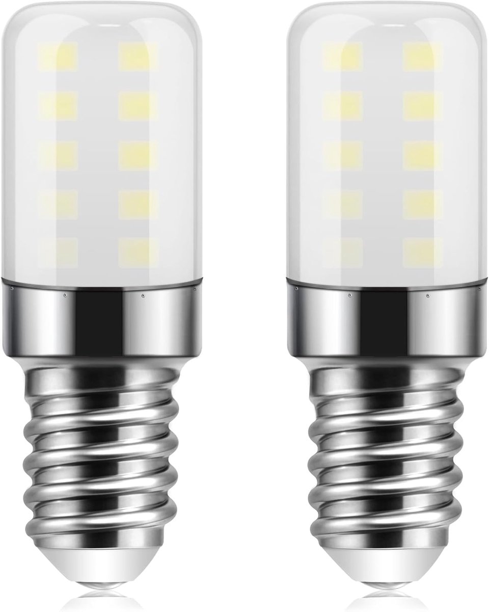 E14 LED Lamp - Koelkastlampje - Verlichting Thuis - Energiebesparend 3W - 2 stuks - Koel Wit