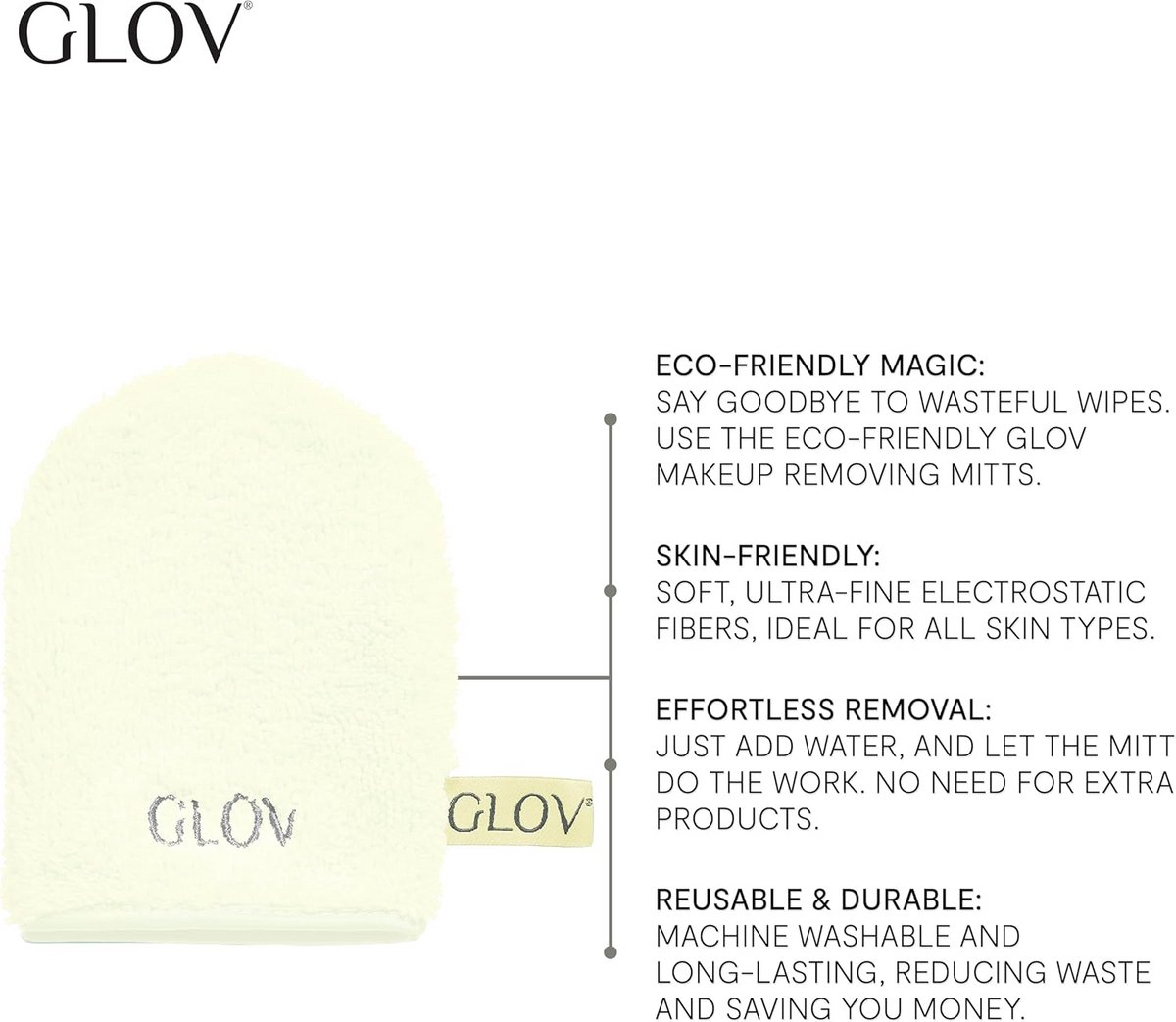 Make-up Doekjes - Herbruikbare Pads - Gezichtsreiniging - Electrostatische Microvezel - 5 Stuks - Wit
