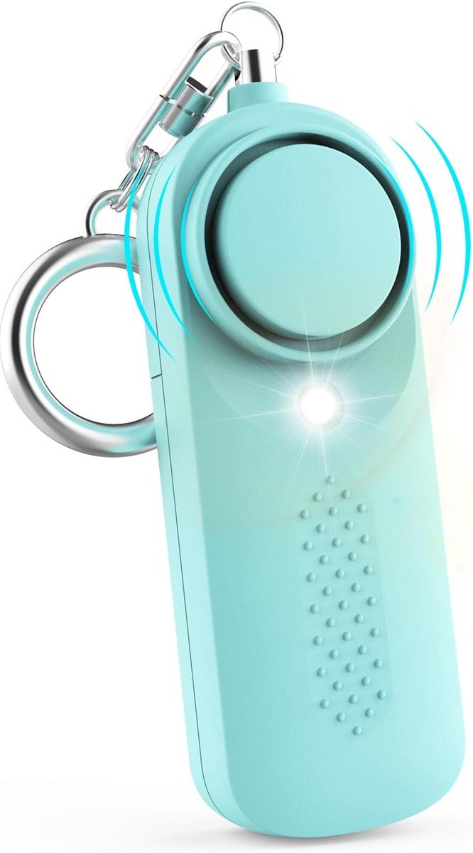 Persoonlijk Alarm - Noodalarm Sleutelhanger - Veiligheid Onderweg - 130dB Luid Geluid - 8.8 x 3.1 cm - Blauw