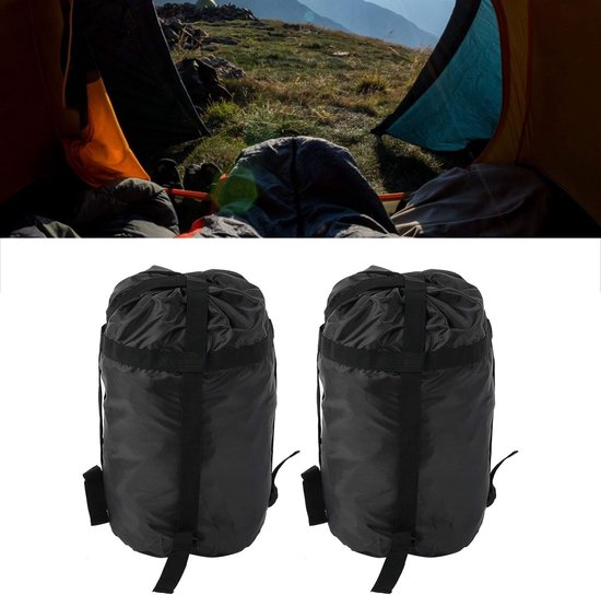 Slaapzak Opbergzak - Compressie Tas - Outdoor Activiteiten - Ruimtebesparend Compressieontwerp - 43x23x23cm - Zwart — afbeelding 5