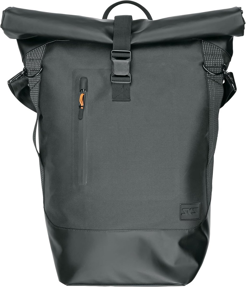 Fietstas Bagagedrager - Zijtas Waterdicht - Fietsen Boodschappen - Laptopvak 15 Inch - 20 Liter Inhoud - Zwart