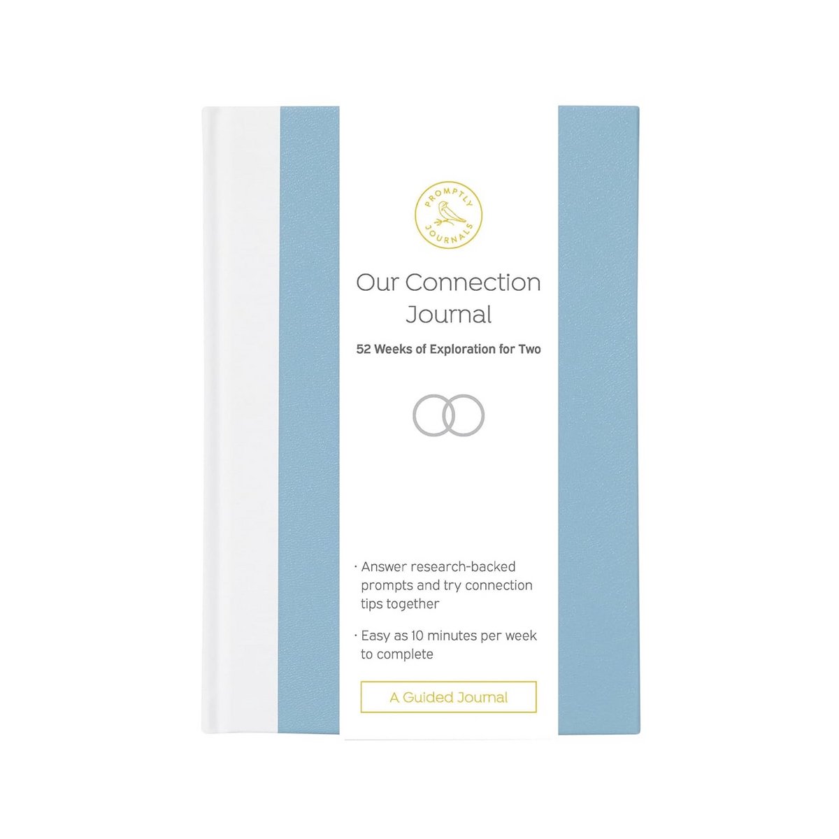 Verbindingsdagboek voor twee - Relatieboek - Relatie versterken - 52 weken prompts - Niet gespecificeerd - Stoffig blauw