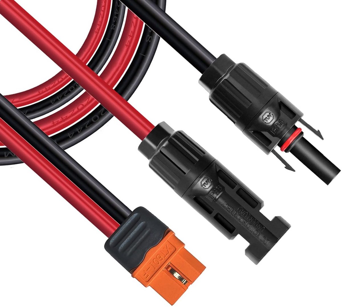 Zonnepaneel Kabel - Adapter Plug - Energie Opladen - IP68 Waterdicht - 3 meter - Zwart