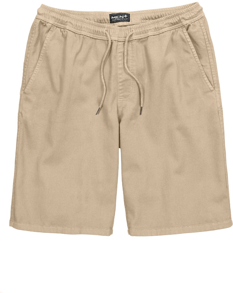 Men Plus - Heren - bermuda FLEXLASTIC® relaxed fit tot 8XL - Donker kiezel - Maat 3XL