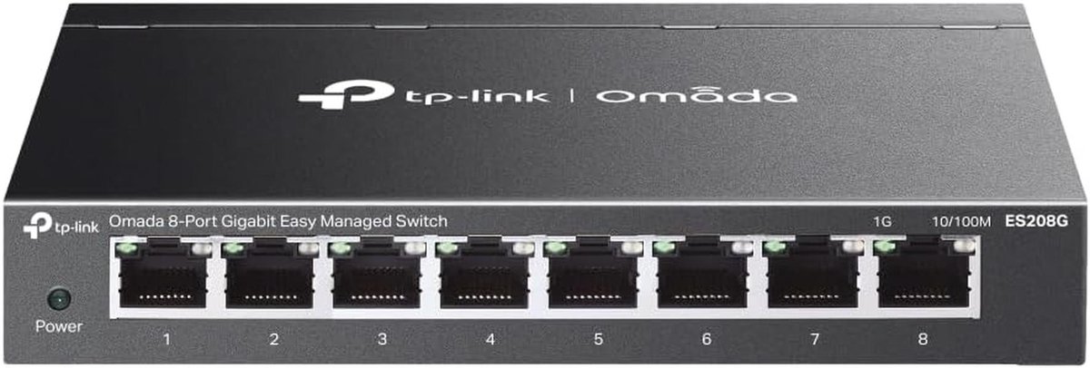 Netwerk Switch - Gigabit Hub - Netwerk Uitbreiding - 8 Poorten - 15.8 cm - Zwart