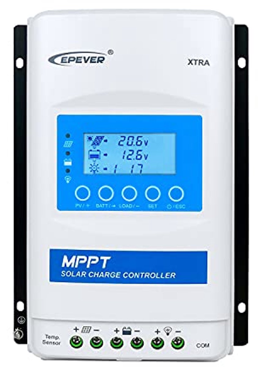MPPT Laadregelaar - Zonnecontroller - Batterij Opladen - Hoge Volgorde Efficiëntie - 30 A 100 V - Grijs