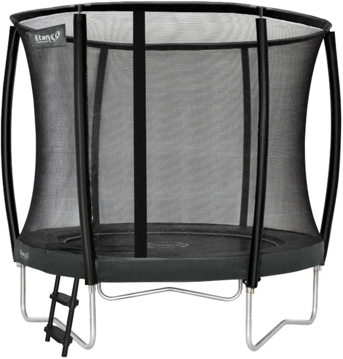 Etan Premium Gold Combi Deluxe Trampoline set - Ø366 cm - incl. Deluxe Veiligheidsnet - UV-bestendig Randkussen - Grijs - Rond