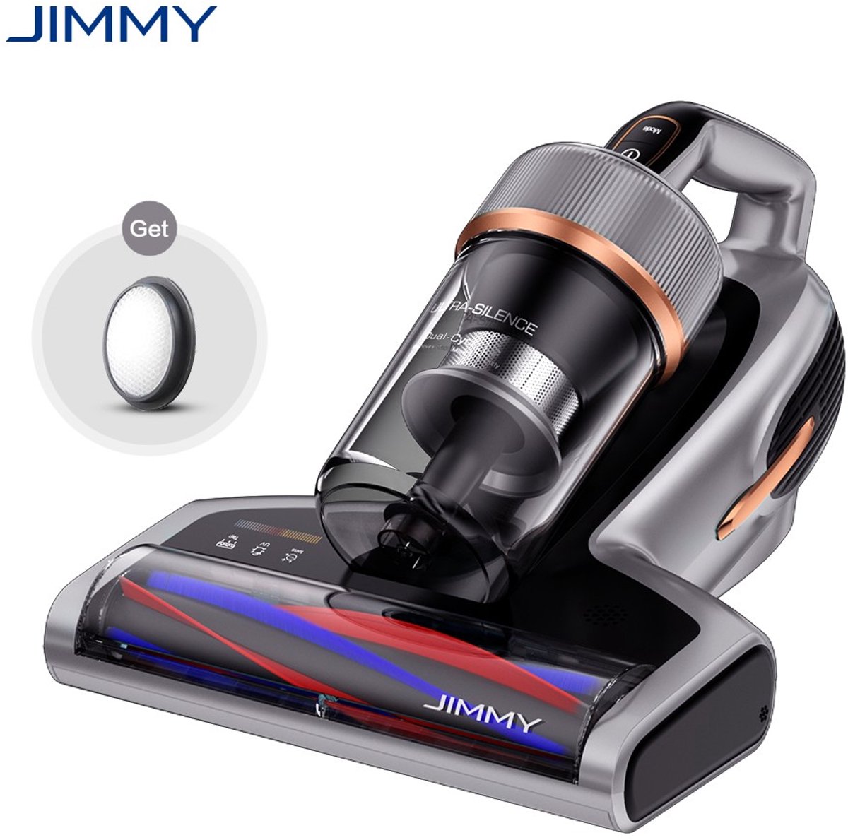 JIMMY BX7 Pro Max Bed stofzuiger – Anti-Mijt Stofzuiger met UV-C, 65°C Warme Lucht, Stofsensor, LED-Display en Allergy UK Certificering