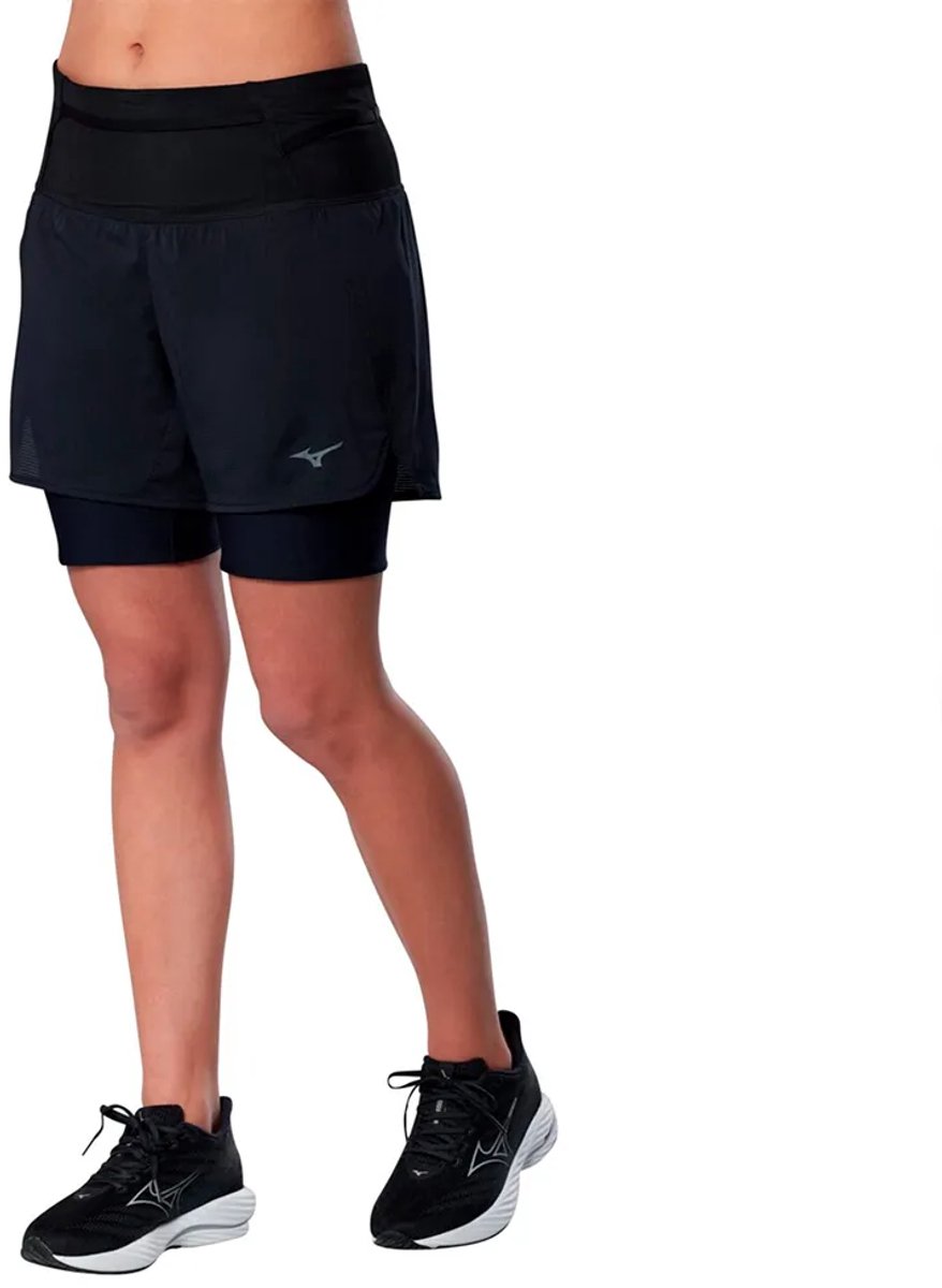 Mizuno Trail Multipocket 2-in-1 Korte Broek Vrouw Zwart
