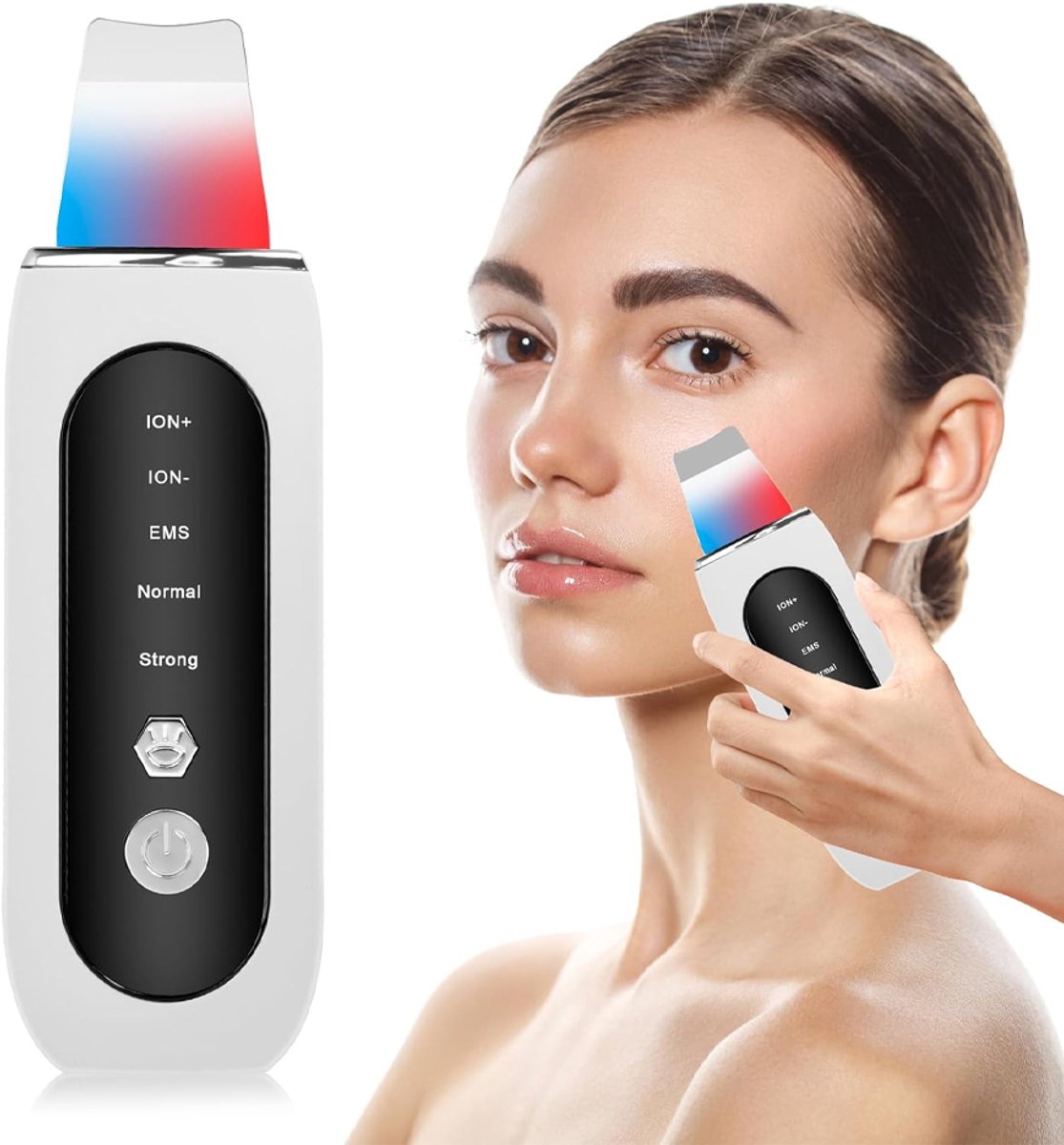 OUYLAF Gezichtsreiniger - blackhead remover - Ultrasoon scrubber - 5 modi - Skin scrubber - Gezichtsreiniging - gezichtsverzorging - mee eters verwijderen