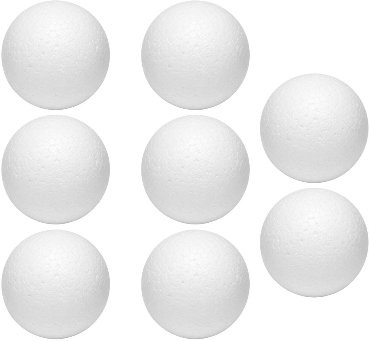 Piepschuim vormen bal - 8x - D8 cm -