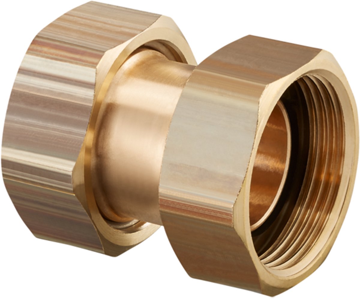 OVENTROP Dubbele koppeling aan beide zijden G 1 1/4 wartelmoer, 38 mm, roodgietijzer, 4200285