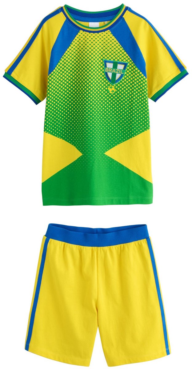 Next - Jongens - Korte voetbalpyjama - Geel