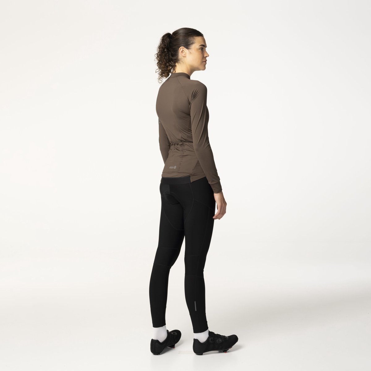 Solid Fietsshirt Lange Mouwen Performance Ground Coffee Dames