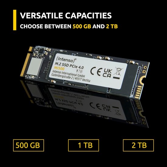 Interne SSD - M.2 Drive - Snelle Opslag - PCIe 4.0 - 1 TB - Zwart — afbeelding 2